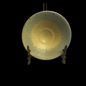 Beautiful Art Studio Glazed  Pottery Bowl, Robin's Egg Blue and Cream, Signed